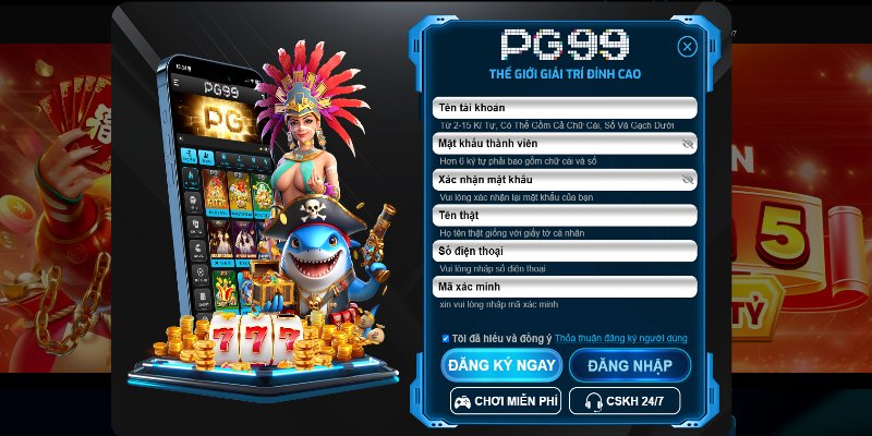 Hướng dẫn tạo tài khoản mới tại nhà phát triển PG99